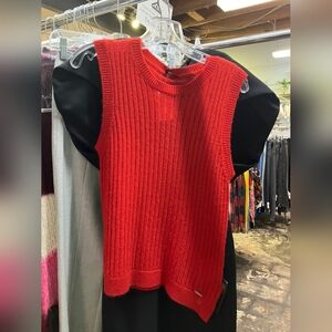 Sz 6 NWT $990 Kiton ribbed knit cashmere sleeveless sweater